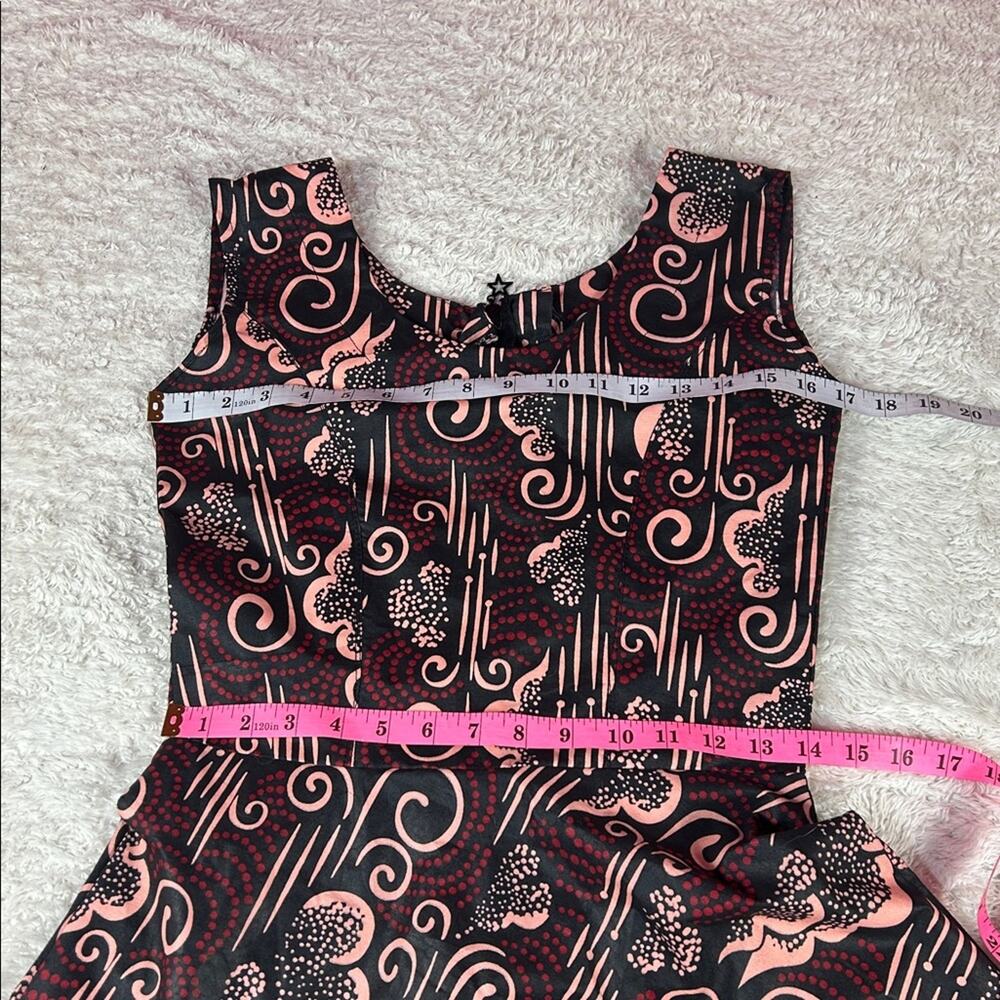 Handmade fit and flare cloud print maxi dress, size small - Picture 5 of 6